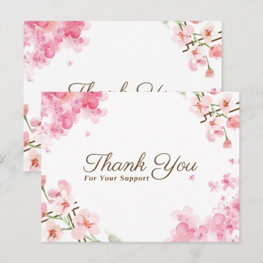 "Elegant standaard Briefkaart bedankkaart" (Voorkant / Achterkant)