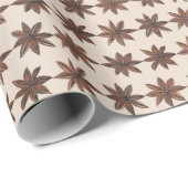 Elegant Star Anise Cream Wrapping Paper Cadeaupapier (Rol Hoek)