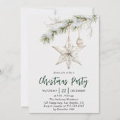 Elegant Star Christmas Party | Winter Holiday  Kaart (Voorkant)