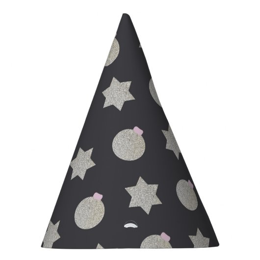 Elegant Star en Kerstmis Bauble Silver en Black Feesthoedjes (Rechts)