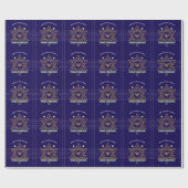 Elegant Star of David Hanukkah Wrapping Paper  Cadeaupapier (Vlak)