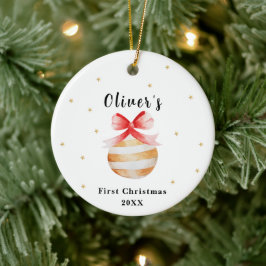 Elegant Star Ornament Baby's Eerste Kerstmis