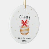 Elegant Star Ornament Baby's Eerste Kerstmis (Rechts)