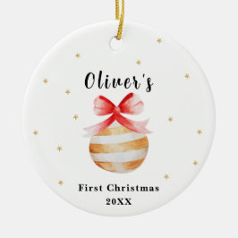 Elegant Star Ornament Baby's Eerste Kerstmis