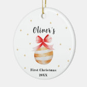 Elegant Star Ornament Baby's Eerste Kerstmis (Links)