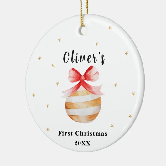 Elegant Star Ornament Baby's Eerste Kerstmis (Links)