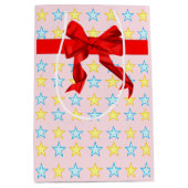 Elegant Star Pattern Medium Cadeauzakje (Voorkant)