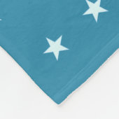 Elegant Star Pattern on Blue Stripes Fleece Deken (Hoek)