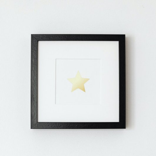 Elegant Star Real Gold Folie Afdrukken