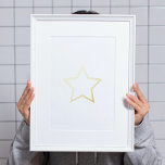 Elegant Star Real Gold Lines Folie Afdrukken<br><div class="desc">Elegant Star Real Gold Lines Folie Prints</div>