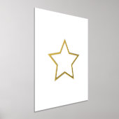Elegant Star Real Gold Lines Folie Afdrukken (Laagn)