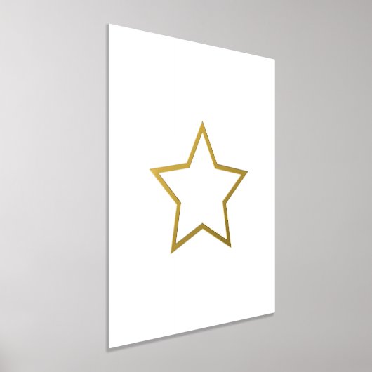 Elegant Star Real Gold Lines Folie Afdrukken (Laagn)
