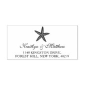 Elegant Starfish Beach Bruiloft retouradres Zelfinktende Stempel (Design)