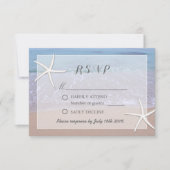 Elegant Starfish Beach Theme Weddenschap RSVP (Voorkant)