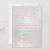 Elegant Starfish Beach Wedding Invitations Kaart (Voorkant)