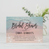 Elegant Starfish Beach Wedding Vrijgezellenfeest Kaart (Staand voorkant)