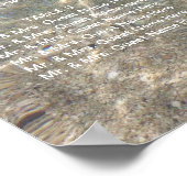 Elegant Starfish Blue Beach Wedding Seding Chart Poster (Hoek)