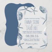 Elegant Starfish & Sand Dollar Beach Weddenschap Kaart (Voorkant / Achterkant)