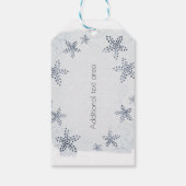 Elegant Starfish & Sequins Blue Beach Party Favor Cadeaulabel (Achterkant)