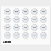 Elegant Starfish & Sequins Blue Beach Party Favor Ronde Sticker (Vel)