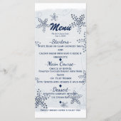 Elegant Starfish & Sequins Blue Beach Party Menu (Voorkant)
