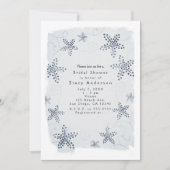 Elegant Starfish & Sequins Blue Beach-uitvindingen Kaart (Voorkant)