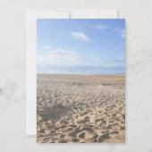 Elegant Starfish & Teenslippers Beach Wedding Kaart (Achterkant)