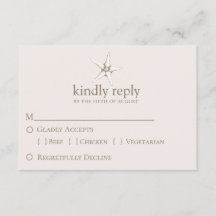 Elegant Starfish Wedding RSVP