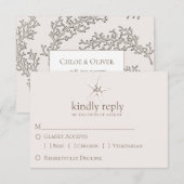 Elegant Starfish Wedding RSVP (Voorkant / Achterkant)