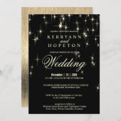 Elegant Starlight in een zwart-wit en goud Kaart (Voorkant / Achterkant)