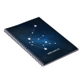 ELEGANT STARRY BLUE WATERVERF UNIVERSE - AQUARIUS NOTITIEBOEK (Rechterzijde)
