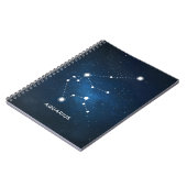 ELEGANT STARRY BLUE WATERVERF UNIVERSE - AQUARIUS NOTITIEBOEK (Linkerzijde)