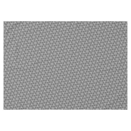 Elegant Starry Pattern Classy Mod Cool Silver Grey Tafelkleed (Voorkant (Horizontaal))