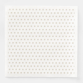 Elegant Starry Pattern Faux Gold Stars White Servet