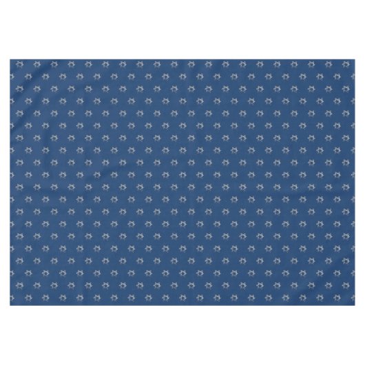 Elegant Starry Pattern Faux Silver Stars Blue Tafelkleed (Voorkant (Horizontaal))