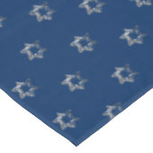 Elegant Starry Pattern Faux Silver Stars Blue Tafelkleed (Gekanteld)