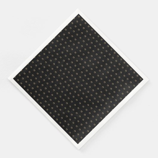 Elegant Starry Pattern Modern Black and Gold Servet (Hoek)