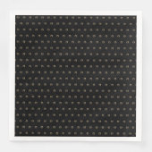 Elegant Starry Pattern Modern Black and Gold Servet (Voorkant)