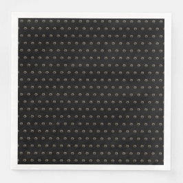Elegant Starry Pattern Modern Black and Gold Servet