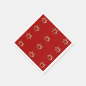 Elegant Starry Pattern Modern Red and Gold Servet (Hoek)