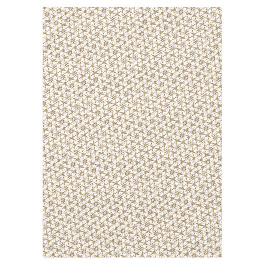 Elegant Starry Pattern Modern Yellow Ochre White Tafelkleed (Voorkant)