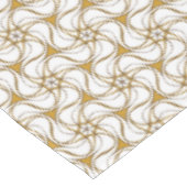 Elegant Starry Pattern Modern Yellow Ochre White Tafelkleed (Gekanteld)