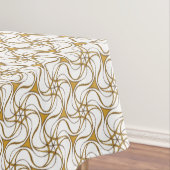 Elegant Starry Pattern Modern Yellow Ochre White Tafelkleed (Voorbeeld)