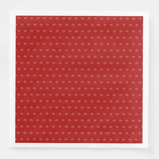 Elegant Starry Pattern Red en Gold Stars Servet (Voorkant)