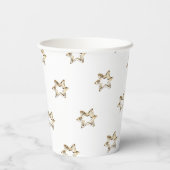 Elegant Starry Pattern Stars Faux Gold Stars Papieren Bekers (Achterkant)