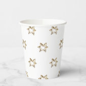 Elegant Starry Pattern Stars Faux Gold Stars Papieren Bekers (Links)