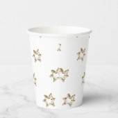 Elegant Starry Pattern Stars Faux Gold Stars Papieren Bekers (Rechts)