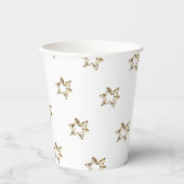 Elegant Starry Pattern Stars Faux Gold Stars Papieren Bekers (Voorkant)