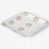 Elegant Starry Pattern Stars Faux Gold Stars Papieren Bordje (Gebogen)