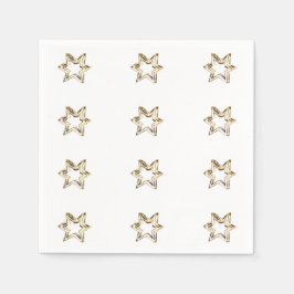 Elegant Starry Pattern Stars Faux Gold Stars Servet